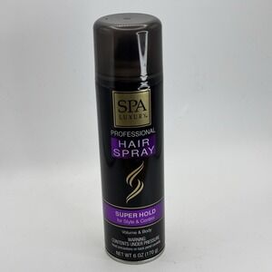 Spa Luxury Super Hold Hair Spray Aerosol Unscented 6 Oz Style Control